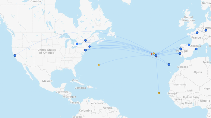 SATA Azores Airlines route network