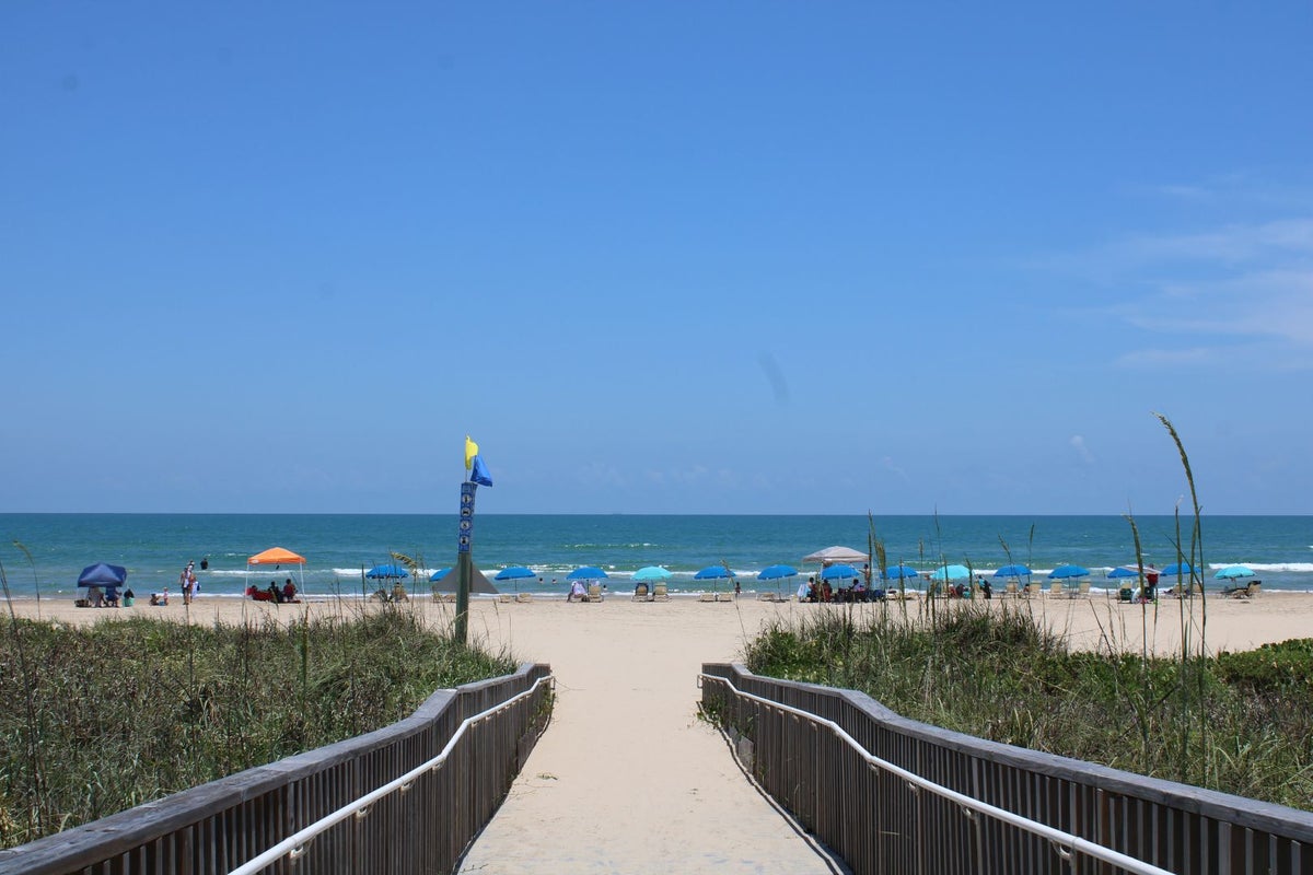 A view of the beach on South Padre Island, Texas.