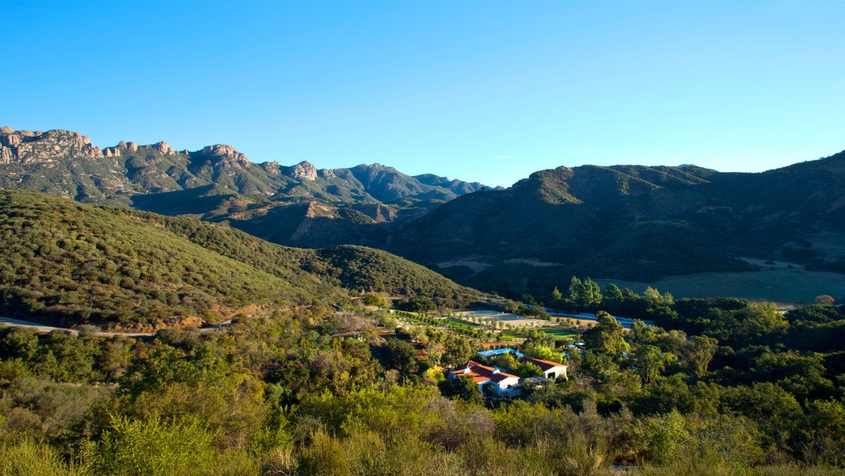 The Ranch Malibu aerial shot of resort and mountains The Ranch Malibu