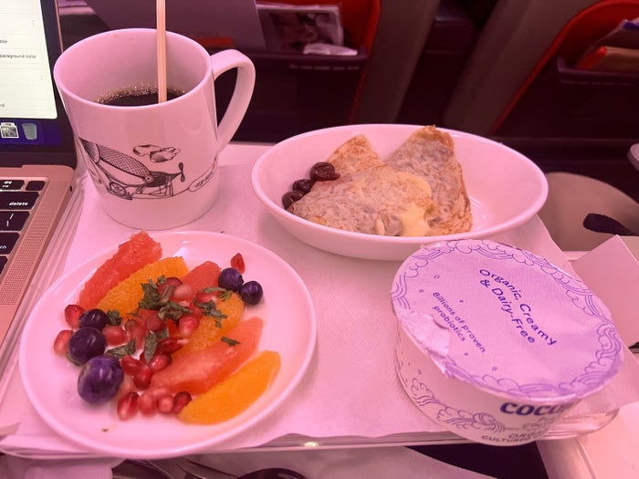 Virgin Atlantic Premium Economy Breakfast