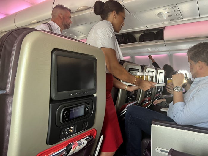 Virgin Atlantic Premium Economy Welcome Drink