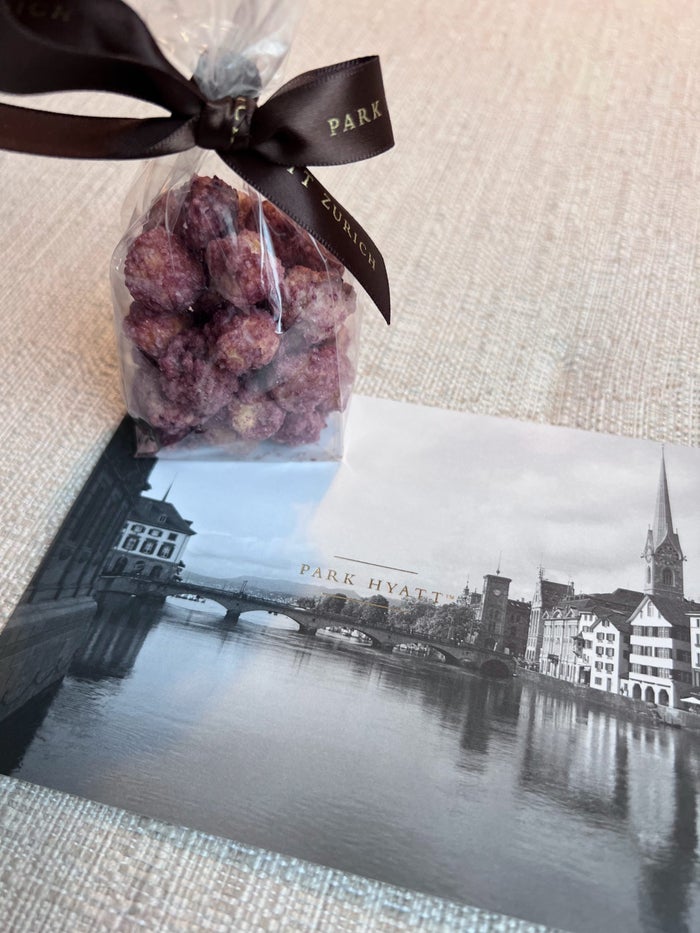 Welcome gift at Park Hyatt Zurich Welcome gift at Park Hyatt Zurich