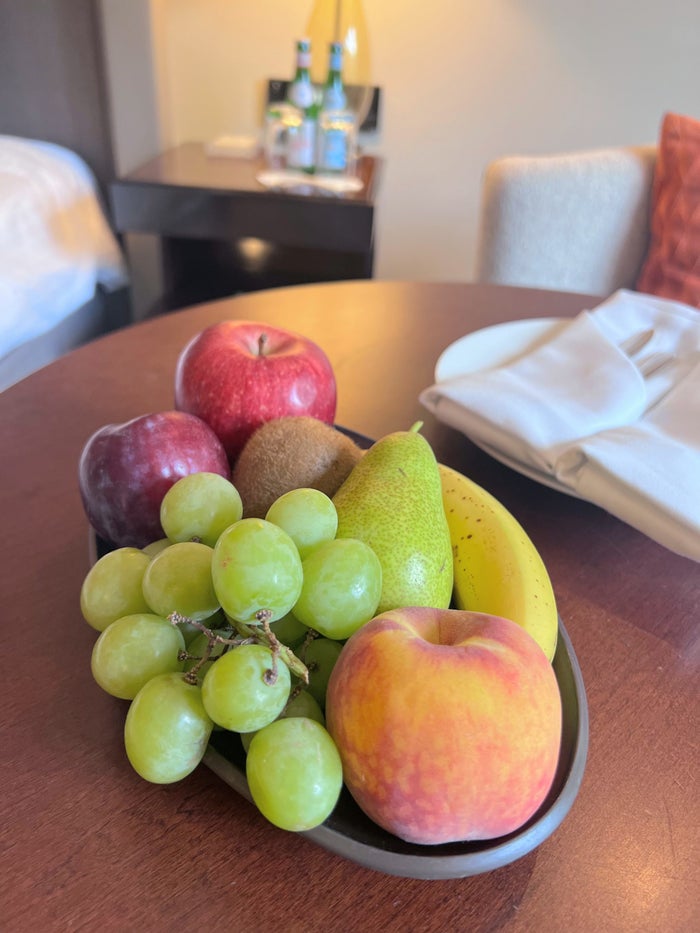 Welcome tray of fruit at The Charles Hotel Munich Welcome tray of fruit at The Charles Hotel Munich