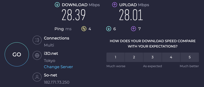 speedtest hyatt regency tokyo