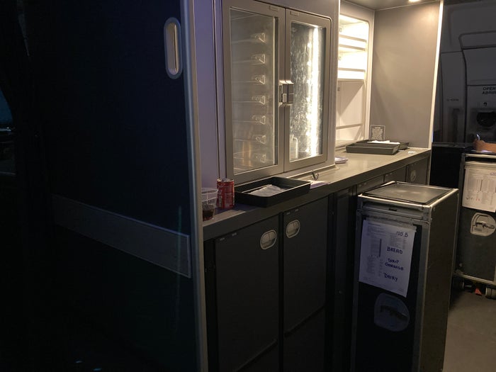British Airways A350 1000 Club Suites review LAS LHR galley between cabins
