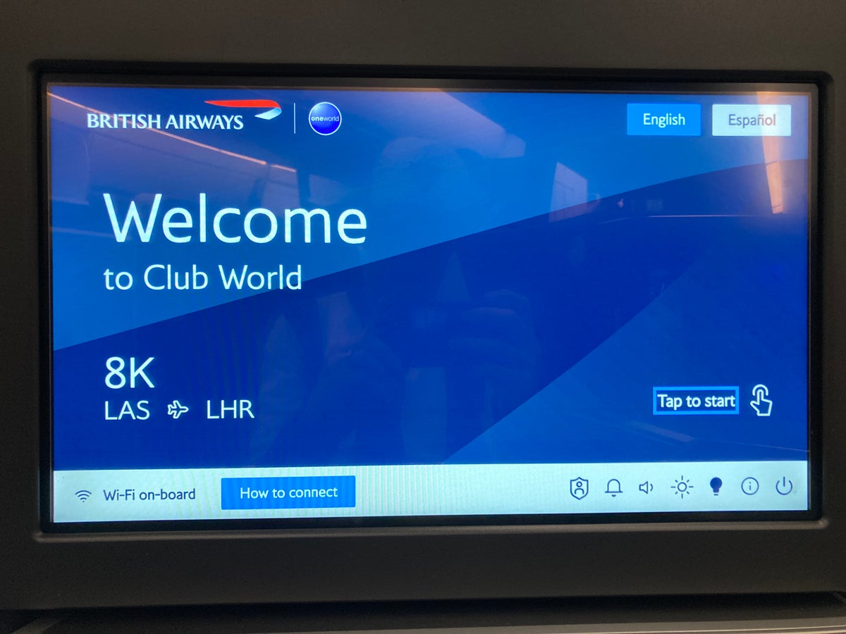 British Airways A350 1000 Club Suites review LAS LHR personal entertainment system