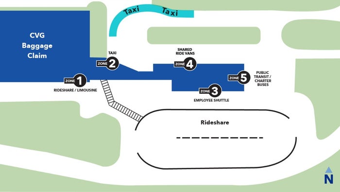 Cincinnati Northern Kentucky International Airport Ground Transportation East