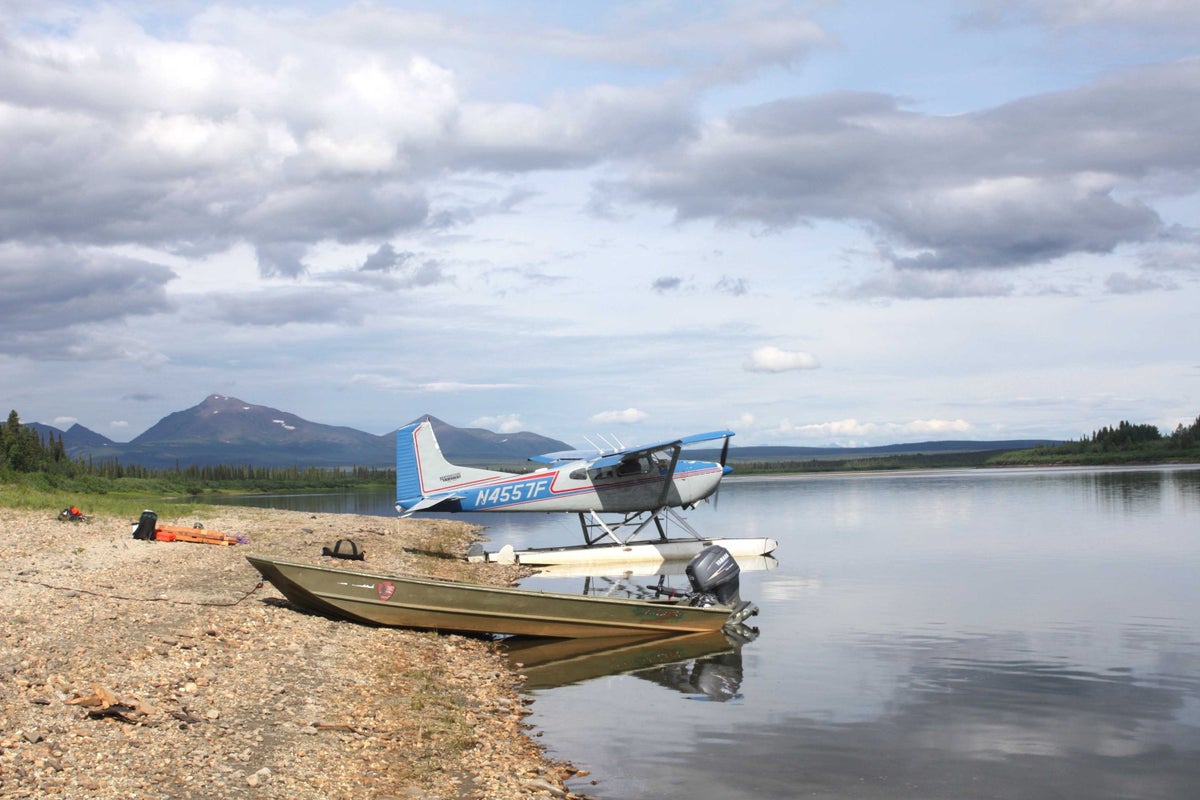Float planes and motor boats Kobuk Valley National Park