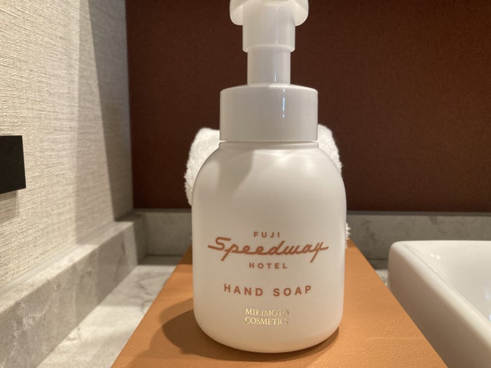 Fuji Speedway Hotel Grand Prix Corner King Suite bathroom sink counter soap bottle Fuji Speedway Hotel Grand Prix Corner King Suite bathroom sink counter soap bottle
