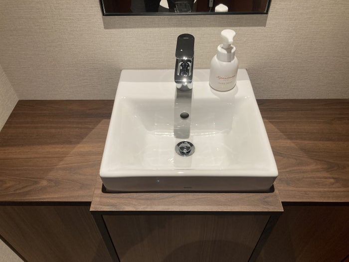 Fuji Speedway Hotel Grand Prix Corner King Suite half bath sink close up Fuji Speedway Hotel Grand Prix Corner King Suite half bath sink close up