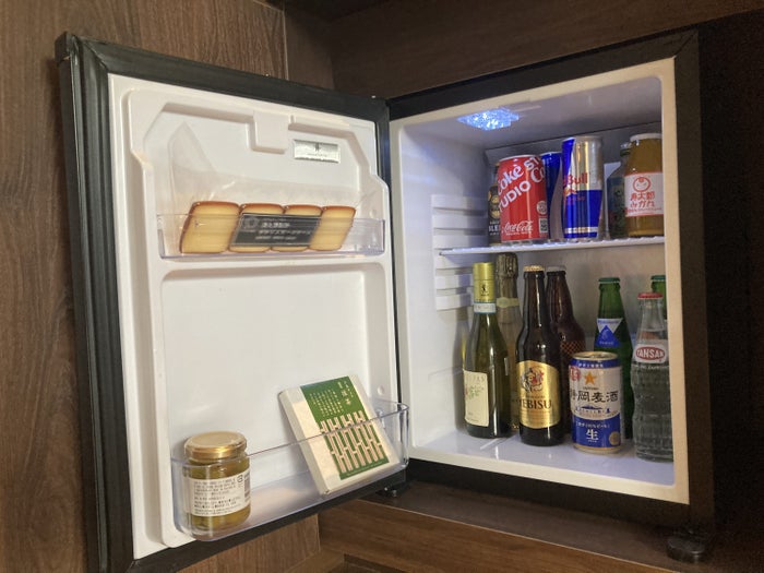 Fuji Speedway Hotel Grand Prix Corner King Suite living room mini bar fridge Fuji Speedway Hotel Grand Prix Corner King Suite living room mini bar fridge