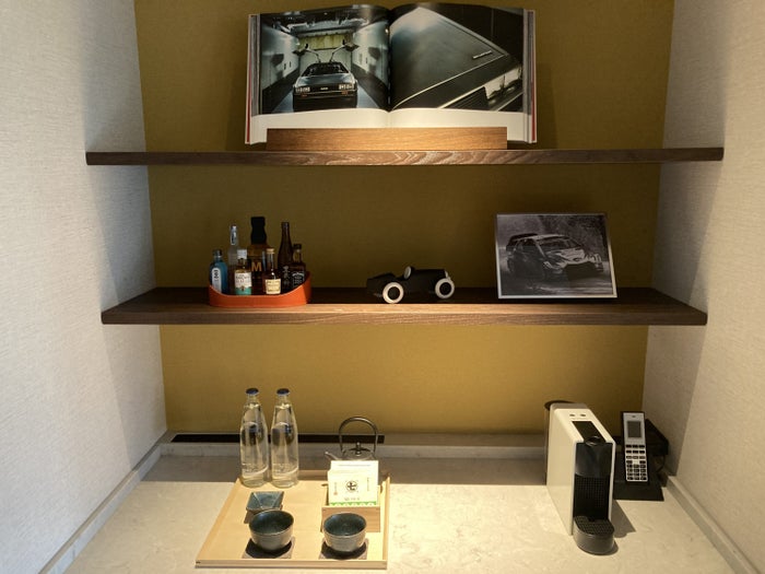 Fuji Speedway Hotel Grand Prix Corner King Suite living room minibar Fuji Speedway Hotel Grand Prix Corner King Suite living room minibar