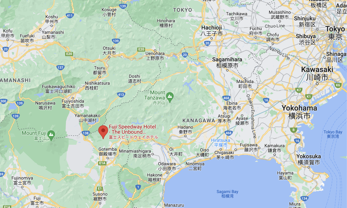 Fuji Speedway Hotel location Google Maps
