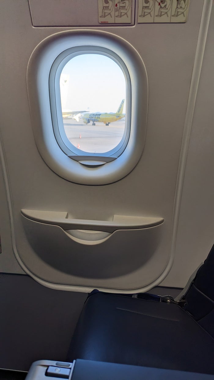 Harry Reid International Airport LAS Las Vegas boarding Spirit Airlines window view Harry Reid International Airport LAS Las Vegas boarding Spirit Airlines window view