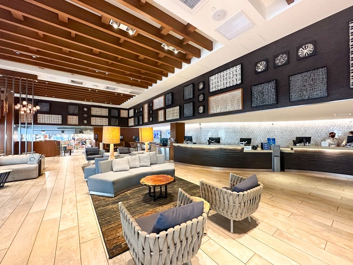 Hilton Garden Inn Waikiki Beach front desk lobby Hilton Garden Inn Waikiki Beach front desk lobby