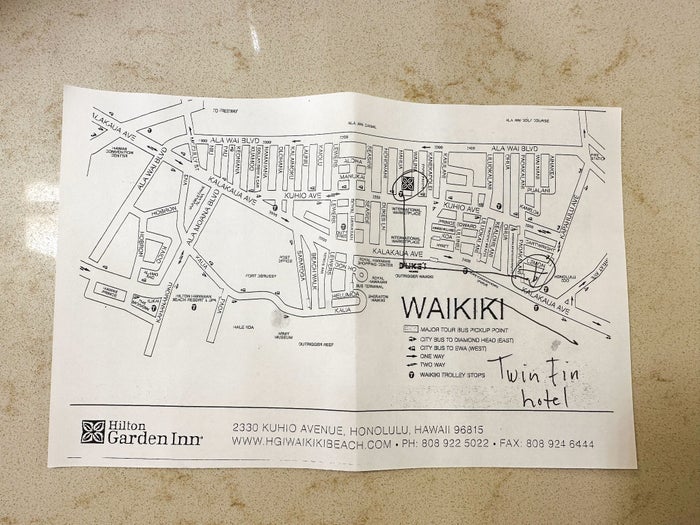 Hilton Garden Inn Waikiki Beach map Hilton Garden Inn Waikiki Beach map