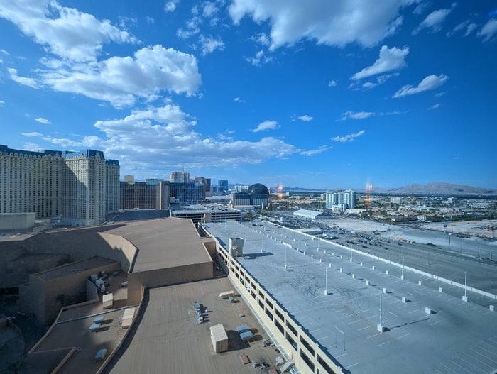 Hilton Grand Vacations Elara Las Vegas bedroom view Hilton Grand Vacations Elara Las Vegas bedroom view