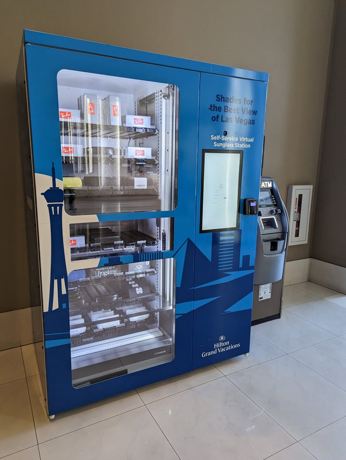Hilton Grand Vacations Elara Las Vegas lobby vending machine Hilton Grand Vacations Elara Las Vegas lobby vending machine