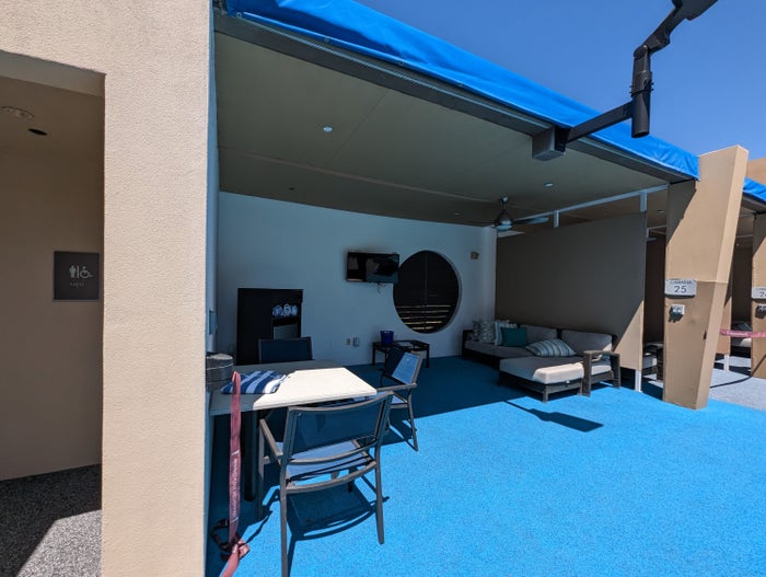 Hilton Grand Vacations Elara Las Vegas pool cabana Hilton Grand Vacations Elara Las Vegas pool cabana