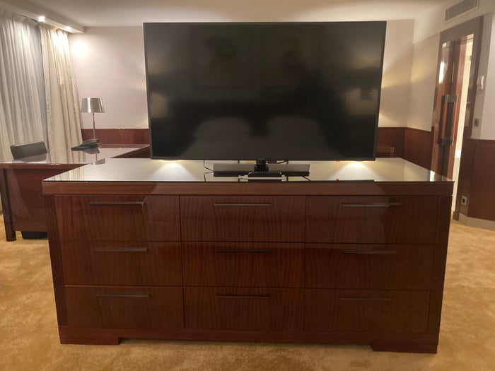 Hyatt Regency Casablanca junior suite bedroom dresser TV