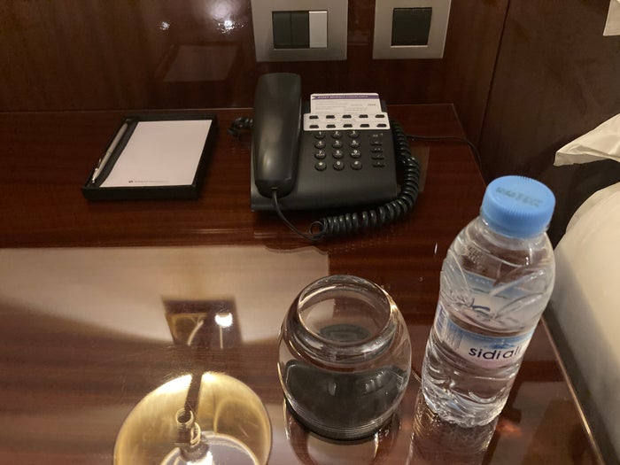 Hyatt Regency Casablanca junior suite bedroom night stand amenities