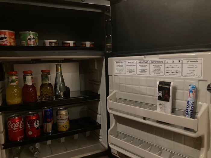 Hyatt Regency Casablanca junior suite minibar fridge
