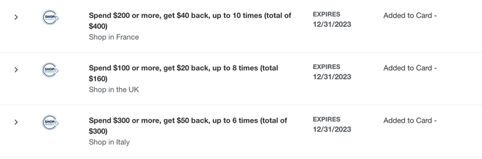 New Amex Offers for shopping in Europe New Amex Offers for shopping in Europe