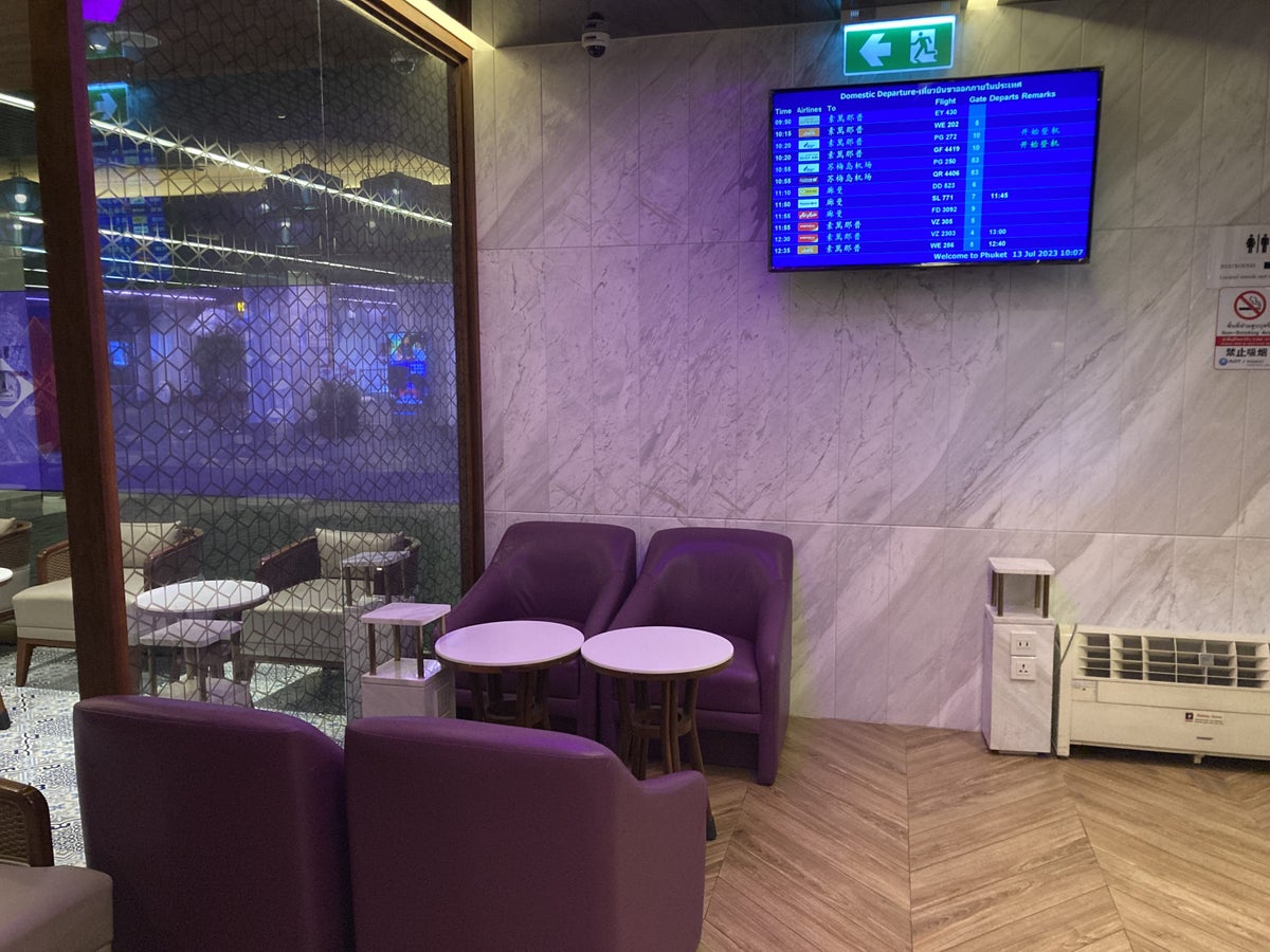 Royal Orchid Lounge HKT Domestic flight monitor