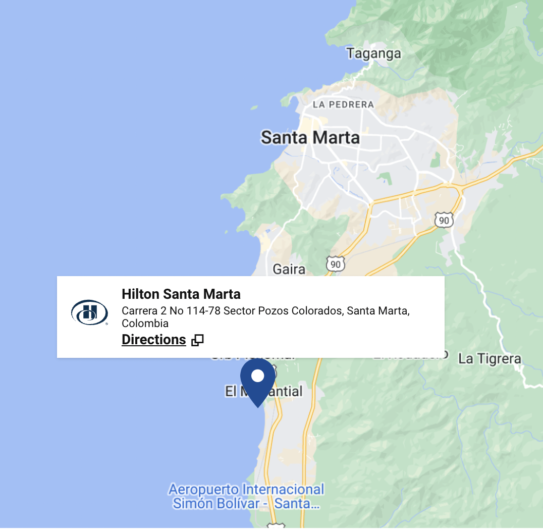 Hilton Santa Marta Map