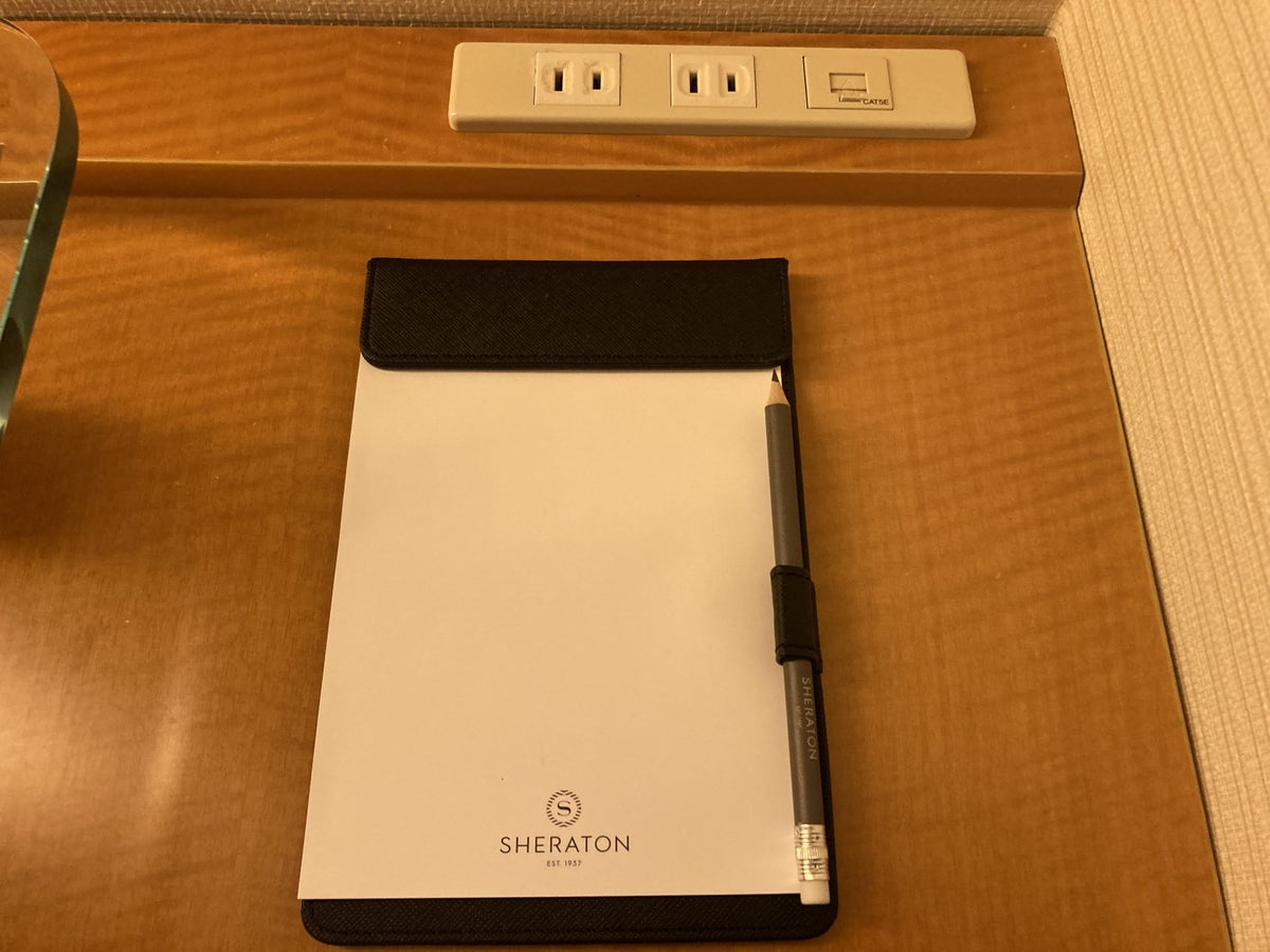 Sheraton Grand Hiroshima Bedroom Night Stand Notepad