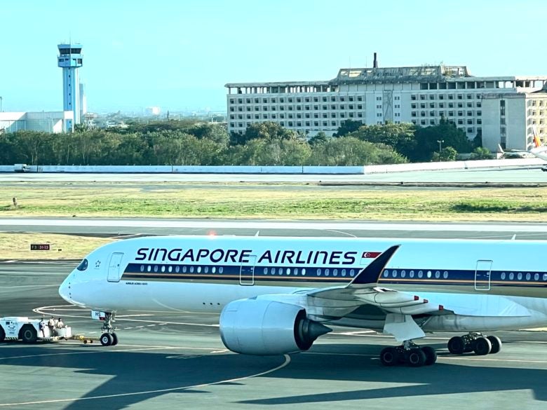 Singapore Airlines Airbus A350 at Manila