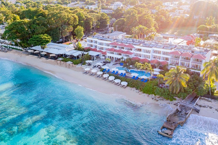 The House by Elegant Hotels Barbados Aerial shot of The House and beach