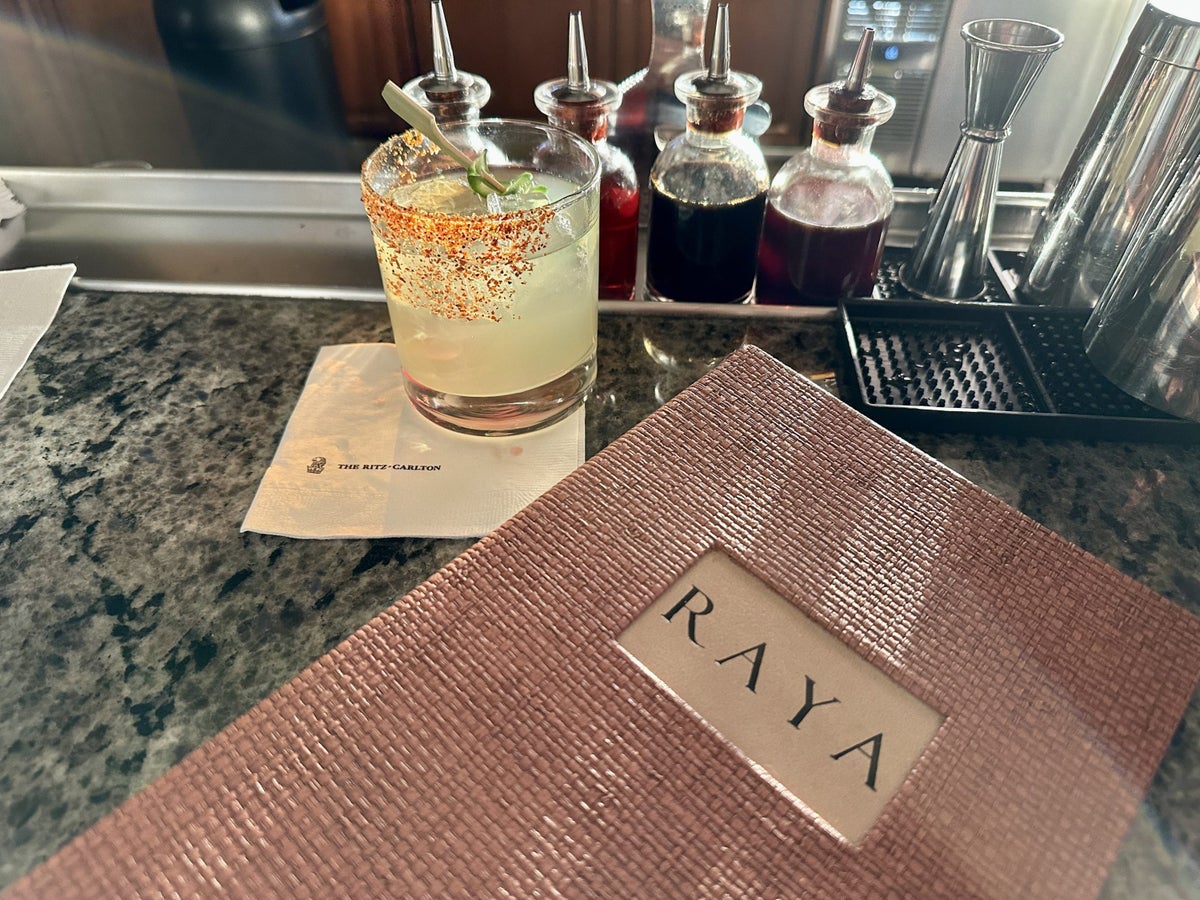The Ritz Carlton Laguna Niguel Bar Raya Cocktail and Menu