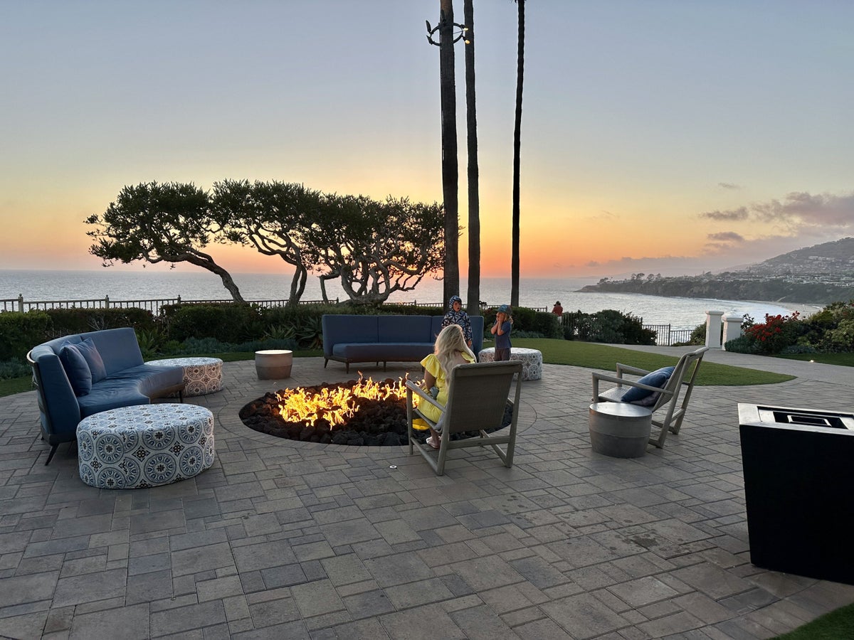 The Ritz Carlton Laguna Niguel Fire Pit and Sunset