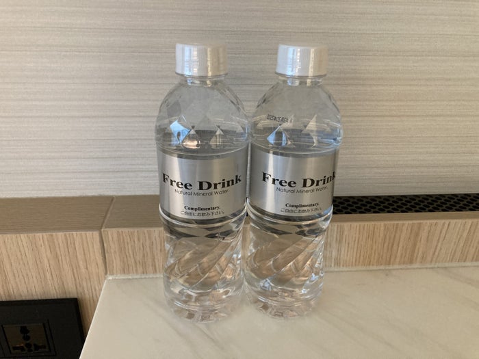 Hyatt Place Kyoto bedroom 1 king bottled water