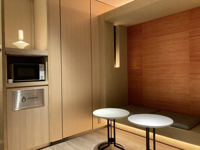 Hyatt Place Kyoto lobby microwave seating