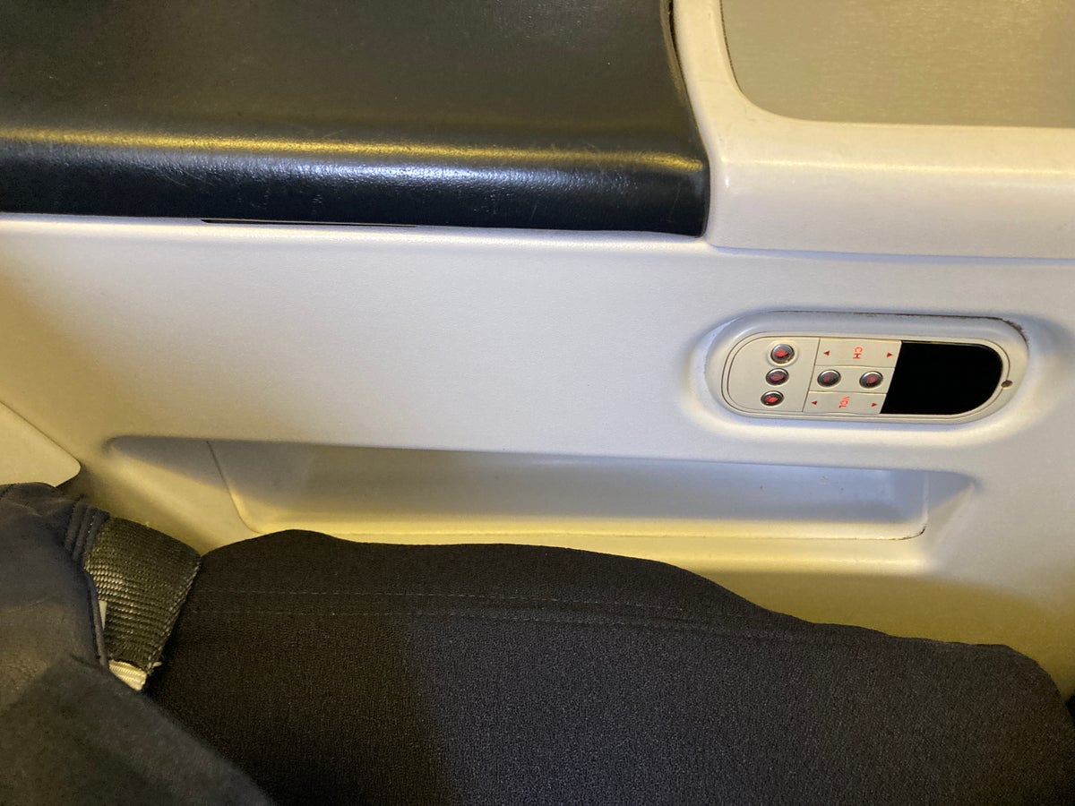 Air France Boeing 777 200 CDG JFK premium economy arm rest with controls 