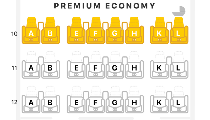 Air France Premium Economy Boeing 777 200 seat map Air France Premium Economy Boeing 777 200 seat map