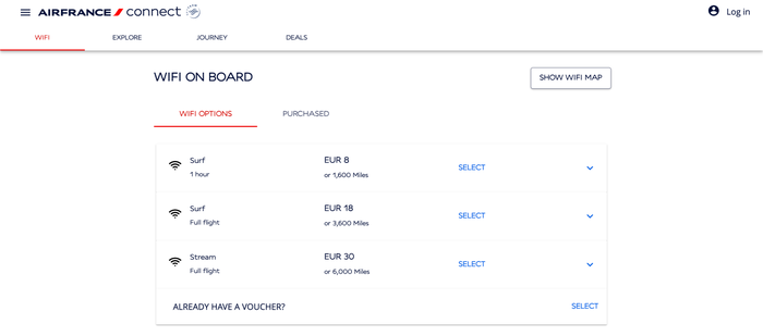 Air France inflight Wi-Fi options Air France inflight Wi-Fi options