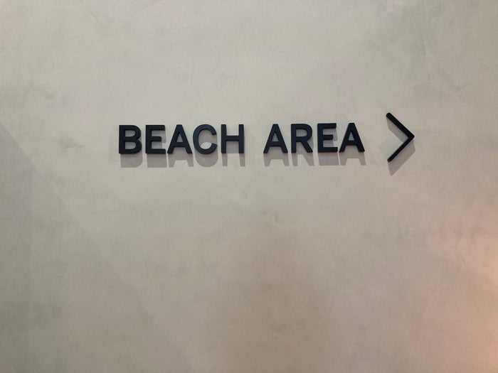 American Express Centurion Lounge Sao Paulo GRU beach area sign