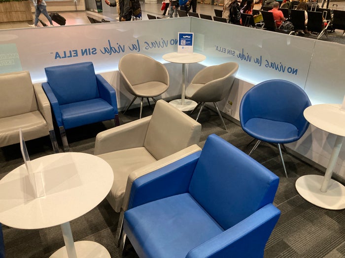 American Express Lounge Bogota BOG chairs American Express Lounge Bogota BOG chairs