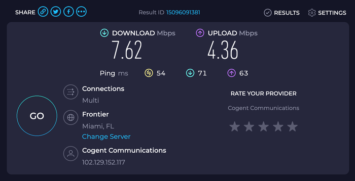 American Express lounge Bogota BOG speed test with vpn American Express lounge Bogota BOG speed test with vpn