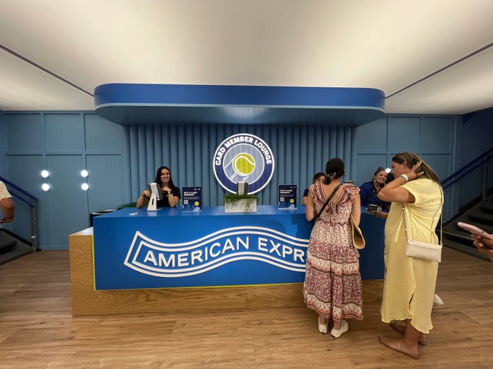 Amex US Open Card Member Lounge Entrance Desk Amex US Open Card Member Lounge Entrance Desk
