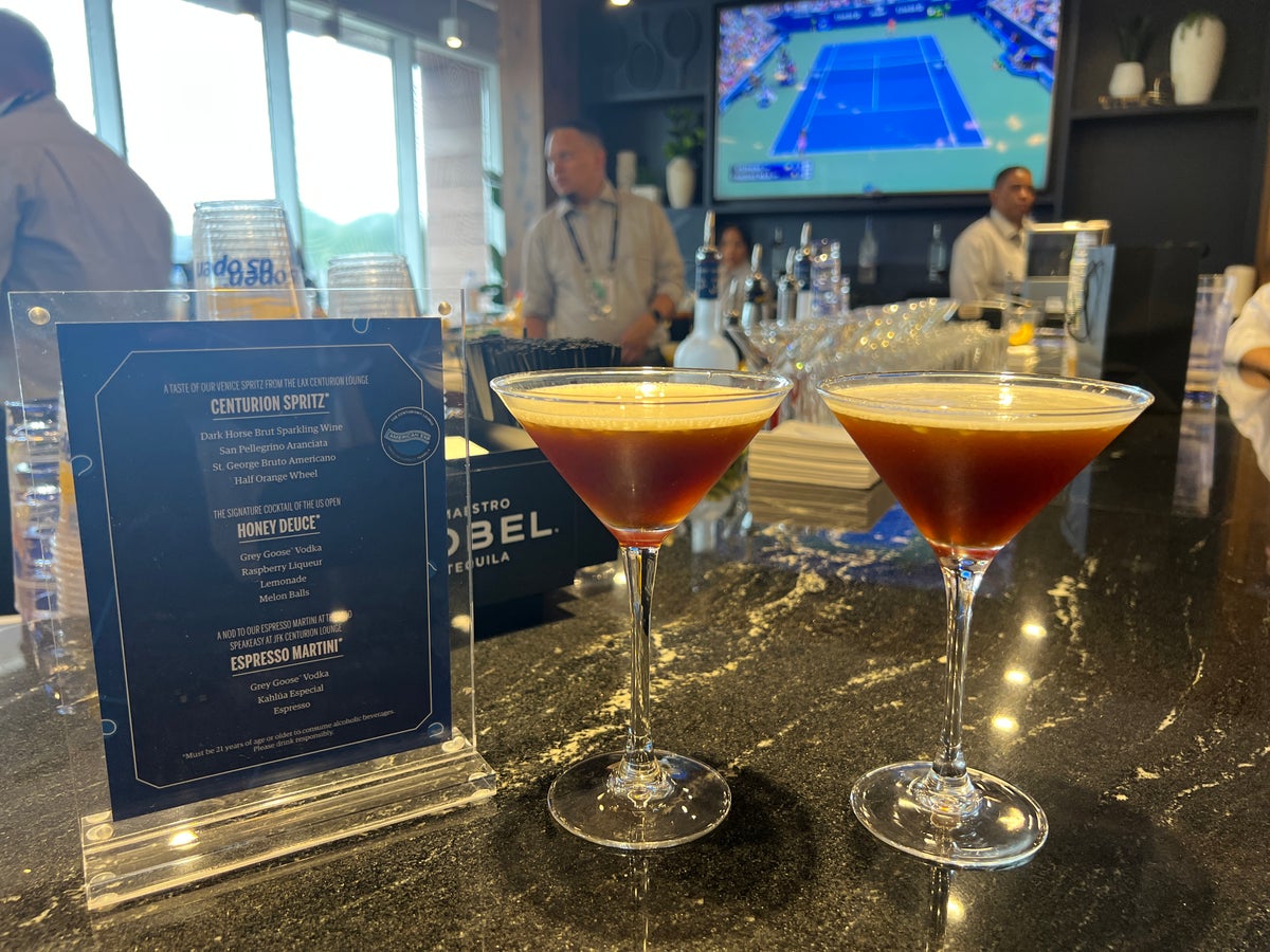 Amex US Open Centurion Lounge Espresso Martinis