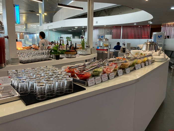 Avianca lounge Bogota BOG buffet