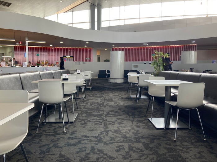 Avianca lounge Bogota BOG table seating Avianca lounge Bogota BOG table seating