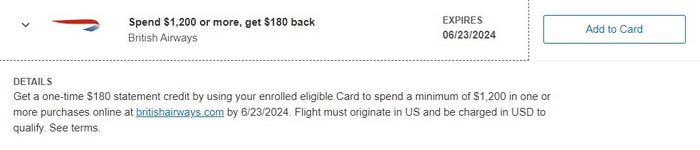 BA Amex Offer
