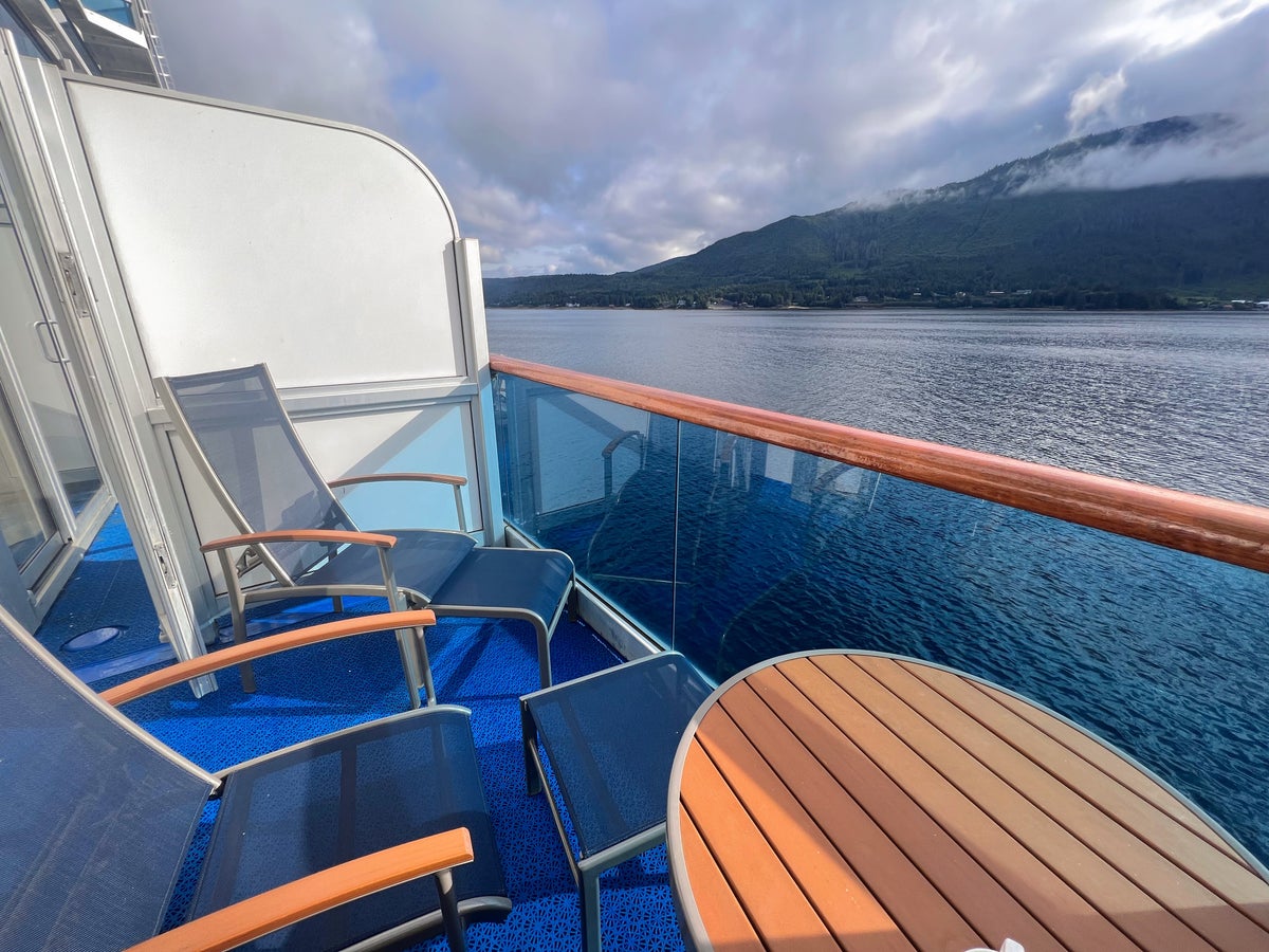 Balcony on Alaska cruise