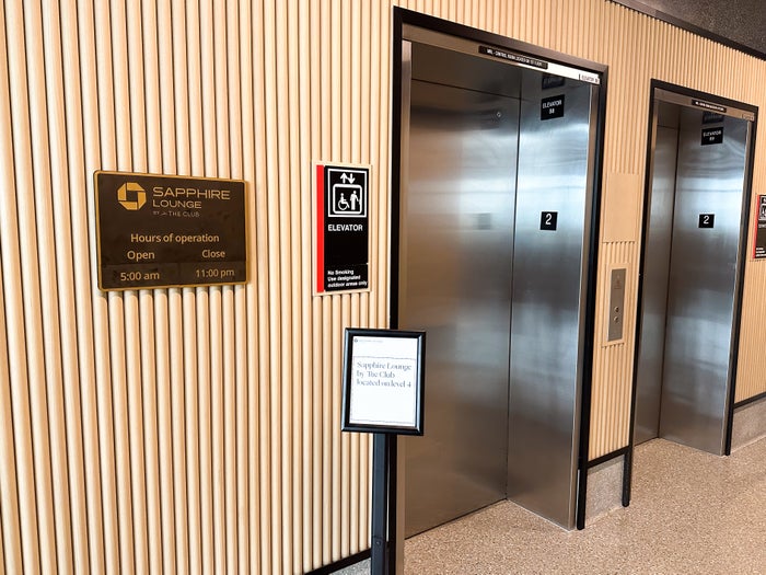 Chase Saphire Lounge Elevator