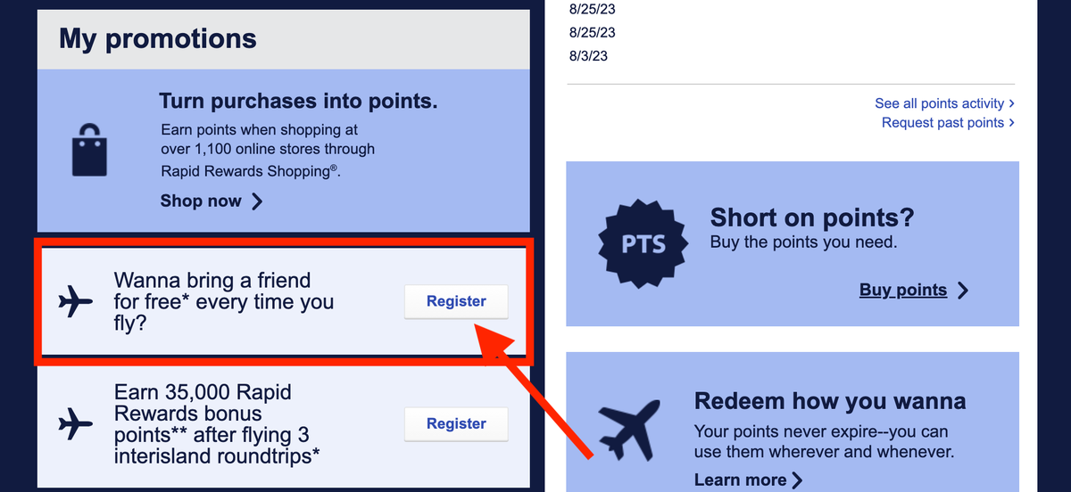 How to find new Southwest promotion